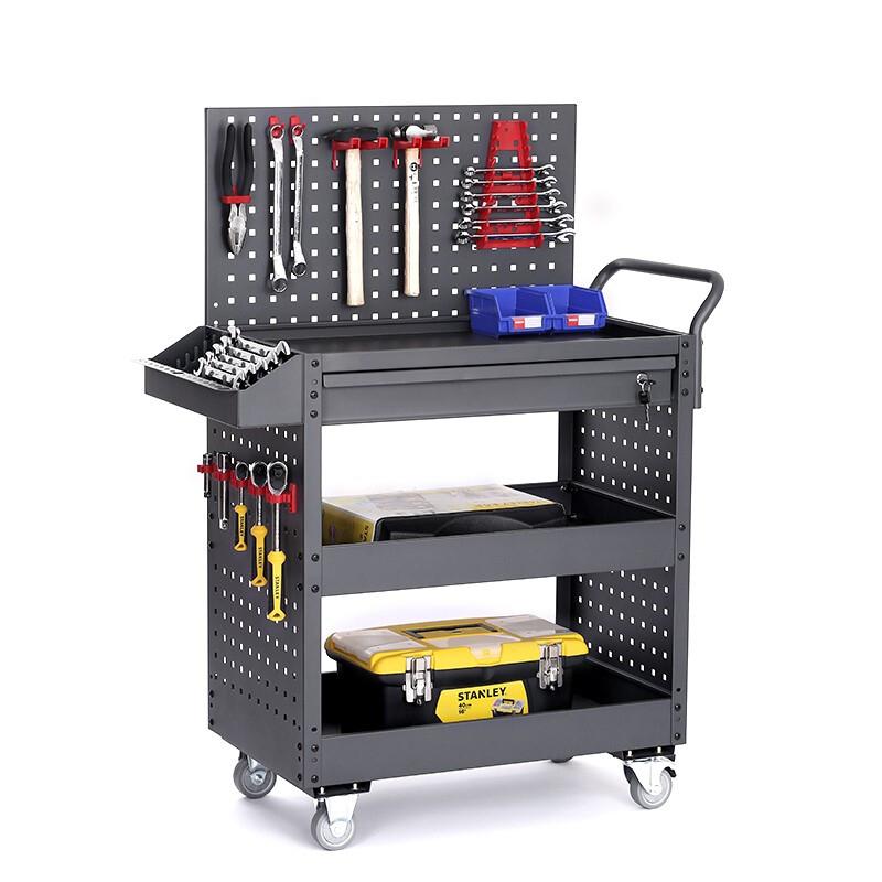 Tool Car Three Layer Trolley Hardware Tools Mobile Repair Car Industrial Hand Push Tool Car