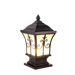 Solar Column Head Lamp Outdoor Courtyard Lamp Household Wall Lamp Waterproof Garden Villa Park Gate Lamp Solar Dual-purpose Model Remote Control