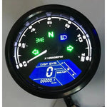 Motorcycle LCD Odometer Baboon Meter Tachometer Speedometer LCD Oil Meter With Sensor 12V