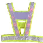 LED Reflective Vest LED Light Reflective Vest I-shaped And V-shaped Suit Reflective Clothing Riding Reflective Clothes Fluorescent Yellow