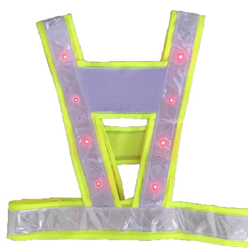 LED Reflective Vest LED Light Reflective Vest I-shaped And V-shaped Suit Reflective Clothing Riding Reflective Clothes Fluorescent Yellow