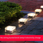 Solar Buried Lamp LED Outdoor Courtyard Villa Garden Landscape Lawn Staircase Balcony Decorative Buried Lamp 4 Sets Large Warm Light Solar Buried Lamp