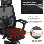 ECVV Ergonomic Adjustable Office Chair High Back Computer Gaming Chair Breathable Mesh Desk Chair with Headrest with Lumbar Support and Footrest