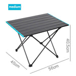 Outdoor Portable Folding Table Aluminum Alloy Table BBQ Picnic Table Camping Table Self-driving Portable Aluminum Plate Table