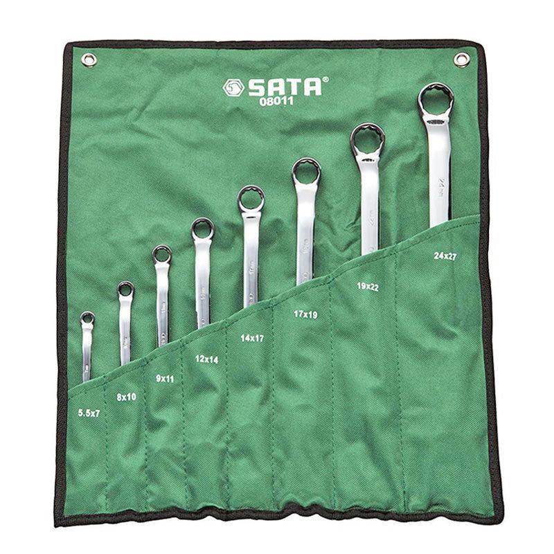 Full Polish Double Box Spanner 10 Piece/Set Open End Box Wrench Dual Purpose Solid Wrench Double End Wrench Set