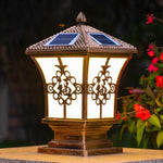 Wall Column Head Lamp Solar Outdoor Courtyard Lamp Waterproof Outdoor Door Column Lamp Garden Villa Door Household Super Bright Lamp