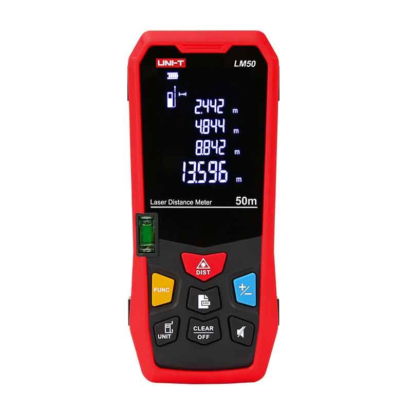 UNI-T Laser Range finder 50M Digital Laser Distance Meter Millimeter Accuracy Physical and Electronics Distance Measurer LM50