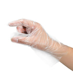 Disposable Film Plastic CPE Thickened Gloves Household Cleaning Kitchen Dish-Washing Beauty Hand Transparent Gloves Average Size (100 Pieces / Bag)