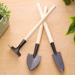 Household Fleshy Plant Gardening Three Piece Set Gardening Soil Loosening Tool Set Potted Flower Spade Flower Spade Rake Gardening Three Piece Set