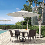 Fishing Umbrella Outdoor Sunshade Umbrella Courtyard Umbrella Cafe Terrace Table Chair Umbrella Beach Umbrella 2.7m Round Brown