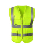 Reflective Suit Reflective Vest Reflective Waistcoat Reflective Gilet Riding Traffic Construction Environmental Sanitation Vest Fluorescent Yellow Uniform Free Size