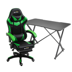 ECVV Gaming Chair and Gaming Table Set Ergonomic Chair Desk Combination Home Office Study Workstation Use for E-sports Player Gaming Anchor