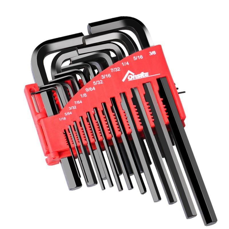 6 Pieces Hexagon Wrench Set Metric And British Hexagon L-type Manual Set Flat Head Plum Blossom Screwdriver Set