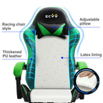 ECVV Gaming Chair Ergonomic Racing Style Recliner Chair Vibrating Massage Thickened PU Leather Latex Filling for E-sports Player Gaming Anchor