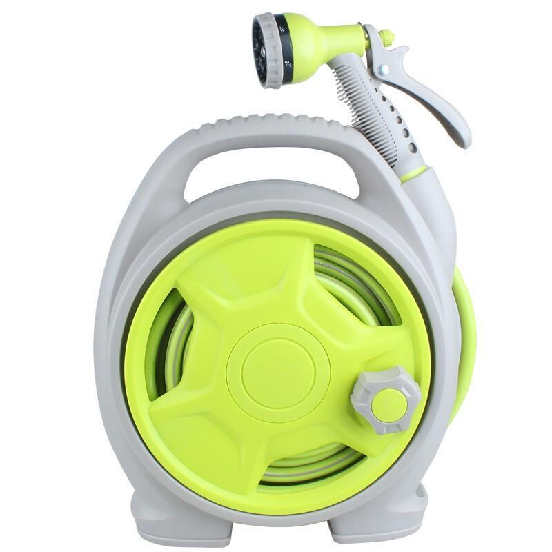 Apple Green 15m Suit Mini Water Pipe Car Washing Water Gun Household Suit Car Mounted Easy Storage Water Pipe Hose Portable Garden Watering Artifact High Pressure Car Washing Water Grab Nozzle