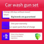 High Pressure Car Washing Water Gun Water Pipe Hose Set Household Portable Gardening Watering Gun Garden Artifact Water Pipe Truck Storage Rack Pipe Reel Water Pipe Truck Set + Gray 30m Water Pipe