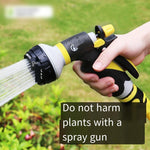 Watering Flowers Water Guns Sprinkler Dishes Artifact Watering Hose Garden Farm Irrigation Spray Head Multi-functional High-pressure Washing Car Water Gun Set Water Hose +50 Meter 4 Points Suit (Add 2m Tube)