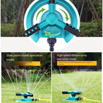 Garden Sprinkler 360 Degree Automatic Rotary Lawn Watering Roof Cooling Vegetable Garden Flower Watering Artifact Irrigation Independent Version + 4 Tap Set + 50m 4 Branch