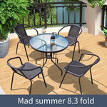 Youzhiteng Outdoor Table And Chair Rattan Chair Courtyard Outdoor Balcony Garden Terrace Leisure Set Dining Table