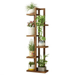 Flower Shelf Solid Wood Multi-layer Indoor Floor Basin Frame Multi Meat Green Pineapple Solid Wood Frame Carbonized Color Six Layers