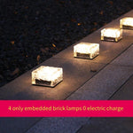 Solar Lamp Outdoor Courtyard Lamp Waterproof LED Villa Garden Lawn Lamp Colorful Buried Lamp Stair Decorative Lamp 4 Large Warm Light