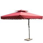 Outdoor Sunshade 2.2m Courtyard Umbrella Balcony Folding Large Advertising Umbrella Sun Umbrella Roman Umbrella Security Guard Booth Umbrella Wine Red