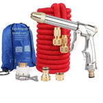 New All Copper High Pressure Car Wash Water Gun Household Set Expansion Hose Pressurized Brush Vehicle Foam Spray Head Grab Garden Flower Hose + Full Copper Joint Foam Kettle Origina 2.5m 7.5m After Water Flowl