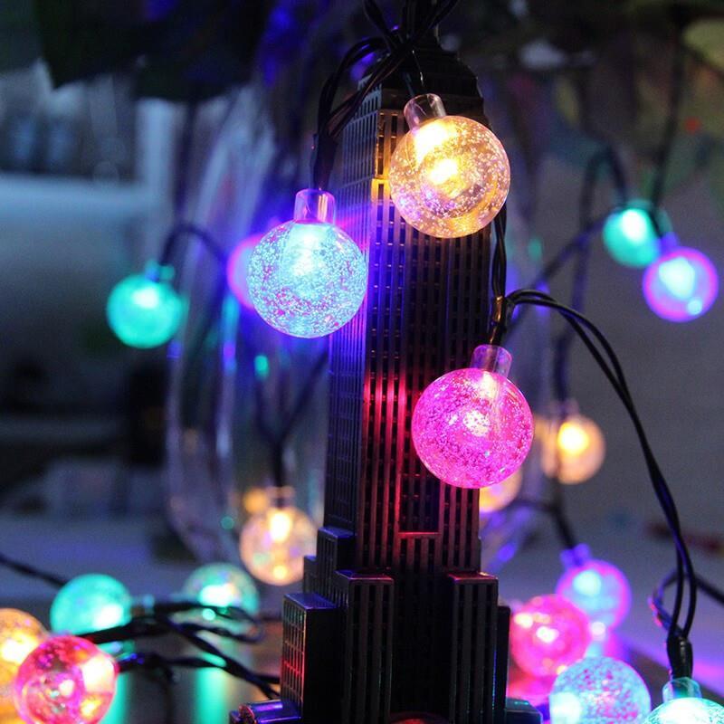 Colorful Solar Lamp String Flashing Lamp LED Color Lamp With Tree Hanging Indoor And Outdoor Courtyard Waterproof Balcony Atmosphere Lamp