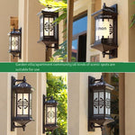 Solar Wall Lamp Waterproof Chinese Outdoor Courtyard Aisle Villa Lamp Antique Outdoor Terrace Gate Garden Lamp 15w