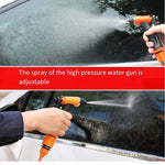 Car Washing Water Gun High-pressure Watering Pipe Brushing Artifact Household Floor Hose Pressurization Plus Pressure Nozzle Spray Gun Head Garden Art Spray Gun Tool Set Car Washing Machine - Yellow