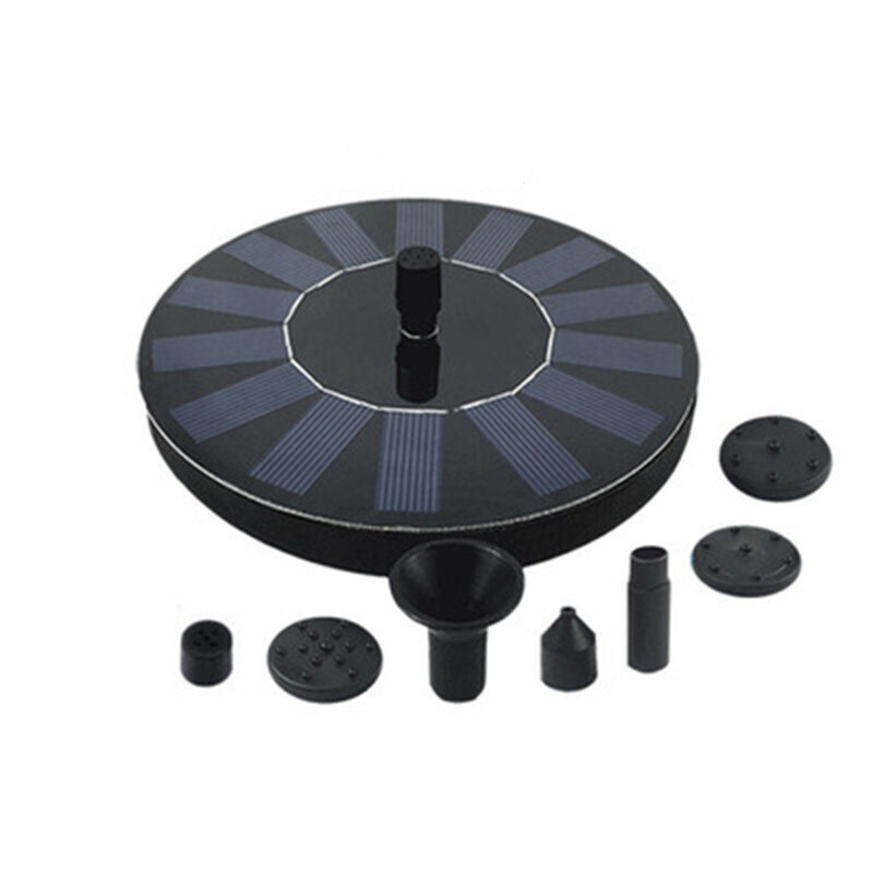 Solar Lotus Leaf Fountain Floating Pool Outdoor Pond Water Pump Small Garden Fountain 5 Kinds Of Nozzles Aerated Running Water Landscape Fountain