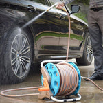 Household Car Washing Artifact High-pressure Water Pipe Hose Storage Set Connected With Tap Grab Nozzle Garden Yard Flowers Vegetables H5 10m Water Pipe Storage Set