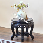 Flower Rack Solid Wood Living Room Indoor Rack Balcony Vase Flowerpot Fish Tank Base Lvluo Flower Rack Wooden Tiger Head