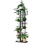 Flower Shelf Indoor Flower Pot Living Room Balcony Rack White Height: 80cm (4 Floors And 5 Pots)