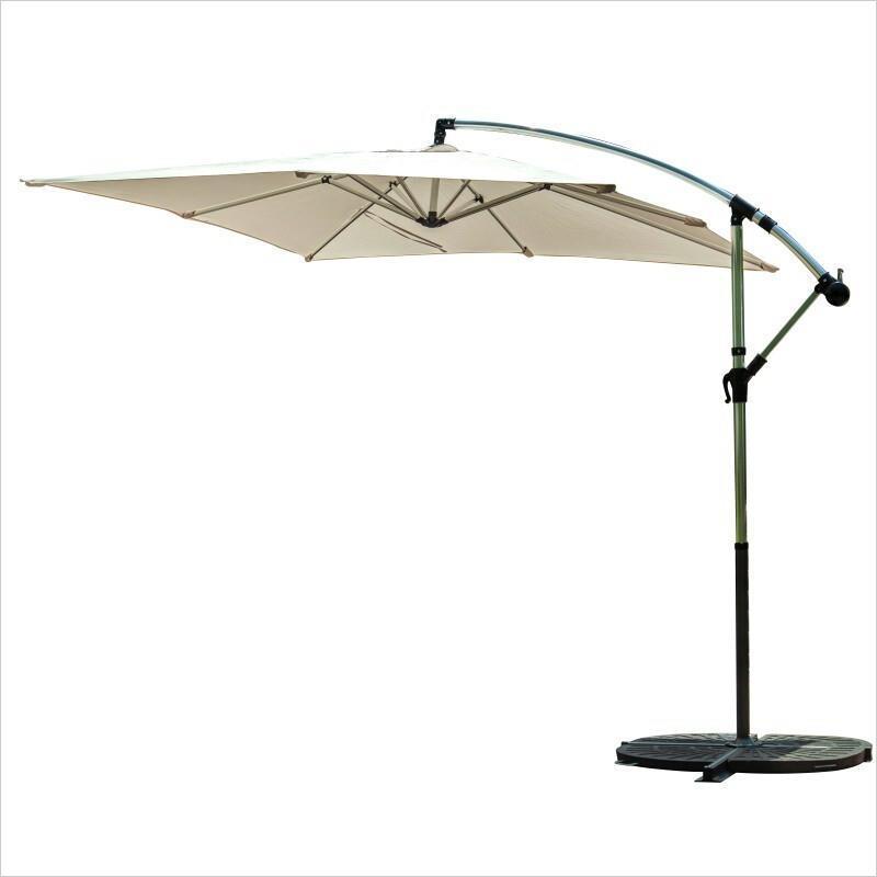 Outdoor Umbrella Aluminum Alloy Sunshade 2.5m Courtyard Hotel Garden Balcony Side Stall Sunscreen 2.5x2.5m Grayish Brown Without Pressure Block