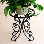 6 Pieces European Style Iron Flower Rack Landing Single Pot Green Rose Chlorophytum Flower Rack Living Room Balcony Simple Black