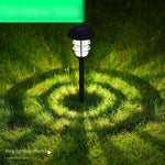 Small Solar Lamp Solar Night Lamp Double Green Solar Lawn Lamp Outdoor Courtyard Lamp Waterproof Garden Villa Decoration Mini Path Lamp 4 Pieces