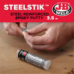 J-B Weld 8267-S SteelStik Steel Reinforced Epoxy Putty Stick - 2 oz (Pack of 2)