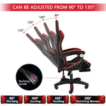 ECVV Gaming Chair and Gaming Table Set Ergonomic Chair Desk Combination Home Office Study Workstation Use for E-sports Player Gaming Anchor