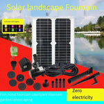 Solar Energy Fish Pond Rockery Spotlight Landscape Fountain Water Pump Fish Pond Pond Circulating Rockery Charging Led Lamp 12v Dc Pump 1.4w Floating Fountain