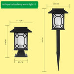 Solar Lamp Outdoor Courtyard Lamp Household LED Colorful Garden Lawn Lamp Landscape Decoration Lamp Floor Lamp Sun Lamp 2 Sets