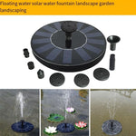 Solar Fountain Pond Water Pump Micro Fountain Floating 7v1.4w5 Kinds Of Nozzles Maintenance Free Non Rechargeable Battery Version / Lotus