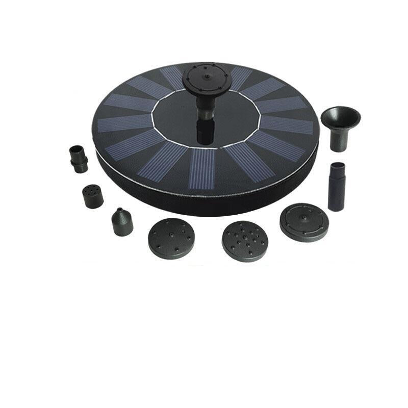 Solar Fountain Pond Water Pump Micro Fountain Floating 7v1.4w5 Kinds Of Nozzles Maintenance Free Non Rechargeable Battery Version / Lotus