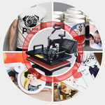 ECVV Multi-function Heat Press Machine 5-in-1 T-Shirts Cap Mug Multi-function Heat Transfer Machine