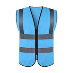 High Visibility Safety Vest with Zipper Construction Work Vest Breathable Lightweight Reflective Running Vest