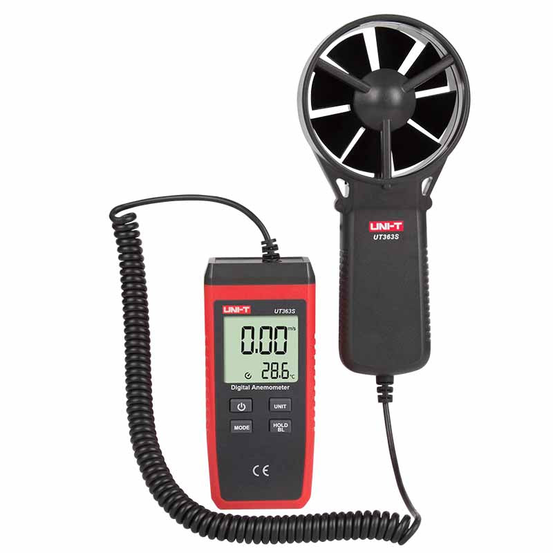 UNI-T Digital Anemometer Mini Wind Speed Temperature Tester LCD Display Air Flow Speed MAX/AVG Measurement