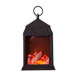 Flame Lamp Simulation Charcoal LED Fireplace Lamp Portable Hanging Light Lantern Retro