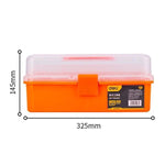 Deli 10 Pieces Art Toolbox 13" Orange Tool Box Toolkit DL432013B