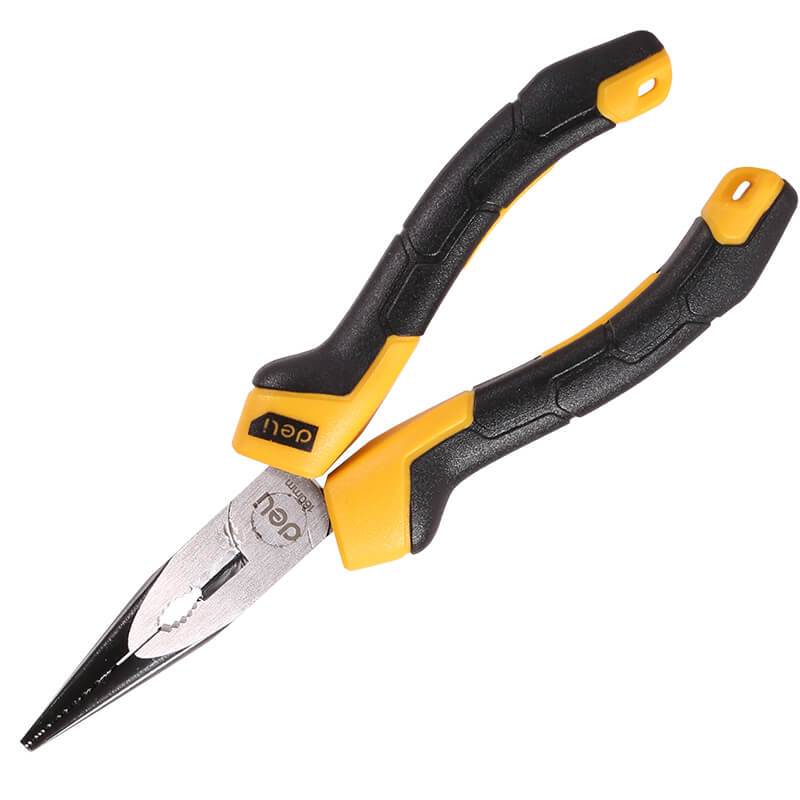 Deli 30 Pieces Professional Long Nose Pliers 6" Needle Nose Pliers Wire Cutter Combination Stripping Plier DL2106Z