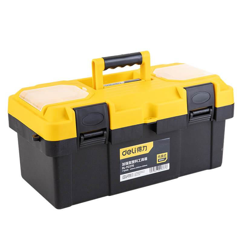 Deli 5 Pieces Reinforced Plastic Toolbox 17" Tool Box Toolkit DL-TC270